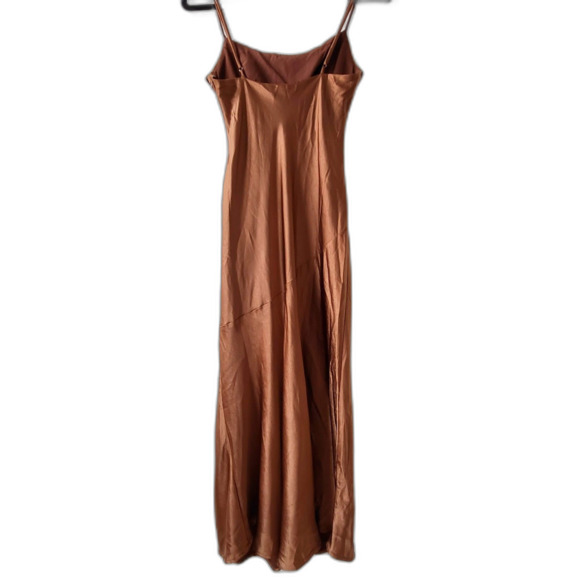 Selfie Leslie Chocolate Satin Slip Dress XS – NWT - Picture 5 of 6